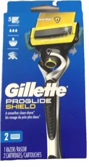 Gillette ProGlide Shield Men 5-Blade Razor (1 Handle & 2 Cartridges)
