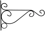 Metal Iron Wall Hanging Bracket Art Plant Holder Hanger Hook Home Garden Decor - Black L/1890 (Color : Black, Size : Large)
