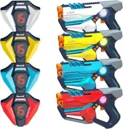 Laser Tag Set of 4, Laser Tag Gun with Vest for Teens and Adults Boys & Girls...