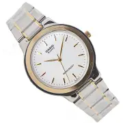 Casio MTP-1131G-7A Mens Stainless Steel Watch White Dial Analog Dress New
