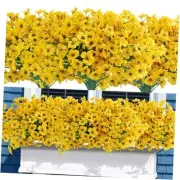 72 Bundles Artificial Flowers for Outdoors UV Resistant No Fade 72pcs Yellow