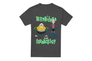 SpongeBob SquarePants Unisex Adult Mermaid Man & Barnacle Boy T-Shirt (Charcoal) - UTTV18376