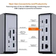 Mbeat 14 in 1 USB4 Docking Station with 8K Video 40Gbps Data (Space Grey)