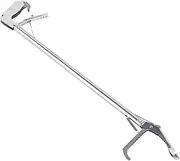 [perfk] Snake Catcher Reptile Grabber, 75cm, Silver, Foldable, Durable, Collapsible, Perfect for Handling Snakes, Lizards, Reptiles, Eels, Crabs, Lobsters, Loaches, Seafood, and Garbage