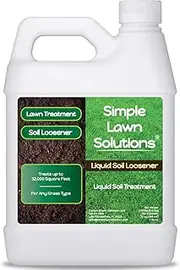Liquid Soil Loosener- Soil Conditioner-Use alone or when Aerating with Mechanical Aerator or Core Aeration- Simple Lawn Solutions- Any Grass Type-Great for Compact Soils, Standing water, Poor Drainage