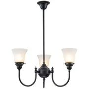 Mabel 3 Lights Black Pendant Upwards Frosted Killara Glass Period Lighting Luke Zipper Inspirations