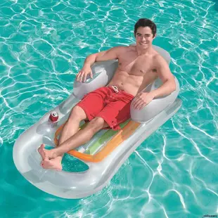 折扣價🎀Bestway成人浮排游泳圈水上充氣漂浮床墊海邊沖浪板浮板沙灘躺椅