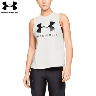 【UNDER ARMOUR】女 Training Graphics排汗快乾背心(1344150-112,Loose)