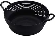 Takumi MGTE24 Tempura Pot, With Tiers, 9.4 inches (24 cm), Induction Compatible, Magma Plate, Iron