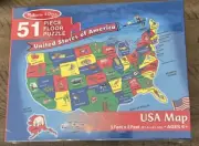 USA Map Floor Puzzle Melissa & Doug, 51 Piece Floor Puzzle
