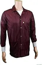Static Care ESD Jacket, 90% Polyester, 10% Carbon, Knit Cuff, Hands Free Grounding, Good for 100 Washes, Maroon