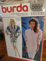 Burda Sewing Pattern 5664 Size E - NEW and UNCUT