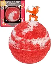 Ninja Bubble Bath Bomb for Kids with Surprise Toy Ninja Inside by Two Sisters Spa. Large 99% Natural Fizzy in Gift Box. Moisturizes Dry Sensitive Skin. Releases Color, Scent, and Bubbles.