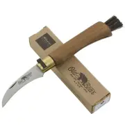 Old Bear Mushroom Folding Pocket Knife Walnut Wood Handle Italy