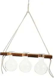Luxshiny 1 Set Hydroponic Glass Bottle Wall Hanging Planter Retro Style Decorative Vase for Home Decor High Borosilicate Glass Durable Heat Resistant for Indoor Plant Display