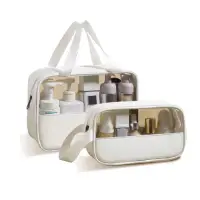 在飛比找momo購物網優惠-【小麥購物】透明防水化妝包 大款(大容量 盥洗包 防水包 旅