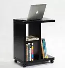 ️ Side Table Black Walnut w/Casters Modern AU Stock Fast Ship ⚡
