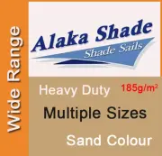 Extra Heavy Duty Shade Sail Cloth Sand Beige SunCanopy Triangle Square Rectangle