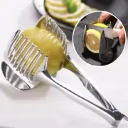 Handheld Tomato Slicer Lemon Cutter, Stainless Steel Cutting Aid Slicing Holder