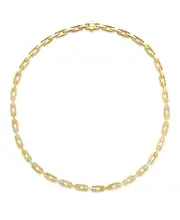 Roberto Coin 18K Yellow Gold Navarra Diamond Open Chain Link Collar Necklace, 18