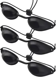 Dawnell 3pcs Uv Protective Glasses, Suitable For Ipl Uv Led Beauty Laser Treatment, Black Protective Glasses, Suitable For Beauty Salon Or Home