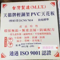 在飛比找蝦皮購物優惠-輕鋼架 天花板 天鵝牌 PVC 塑膠板 浴室 台灣製 明架 