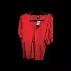 ☆ NEW Torrid Womens Top Sz 2 Burgundy Pull Over Top ☆