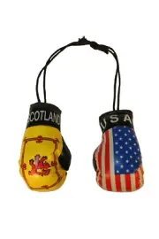 USA & SCOTLAND Lion Rampant Country Flags Mini BOXING GLOVES .. New