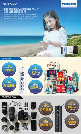 日本製【國際牌Panasonic】eneloop充電電池4號800mAh吊卡4顆裝(公司貨 鎳氫電池 (7.1折)