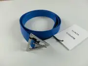 BOTTEGA VENETA blue triangle buckle leather belt 100 (best fits 38 inch waist)