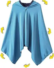 Sun Protection Cape,Lightweight Soft Quick Dry Portable Hooded Cloak - Long Hoodies for Mountaineering Outdoor Sports, Sunscreen Clothing for Women and Men, Cooling Shaw Helves