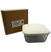 Longaberger Plastic Basket Storage Container w/ Lid Protector Set MD Berry 40837