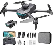Foldable Drone with 1080P Electrically Adjustable Dual Camera for Beginner, Brushless RC Quadcopter with Altitude Hold, Carring Case, Headless Mode, One Key Take Off/Land, Obstacle Avoidance