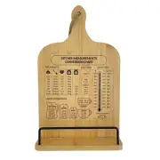 Bamboo Cookbook Stand, Sturdy Cook Book Holder, Recipe Book Holder with Measu...