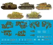 Peddinghaus 1/87 (HO) Sturmpanzer 43 Sd.Kfz.166 Brummbar Markings (5 tanks) 3177