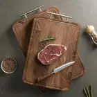 Wood Cutting Board for Kitchen Sturdy Chopping Board for Steak Bread Fruits