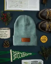 Brand New Seaglass Blue Green Parks Beanie Hat Cap One Size Fits All