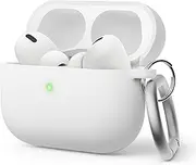 elago Liquid Hybrid Case Compatible with Apple AirPods Pro 2nd Generation Case (2022), Triple Layer Protection, Protective Case with Keychain, Dust Resistant, Shockproof (White)
