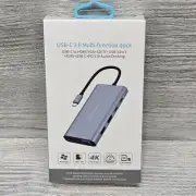 USB-C Multi-function Dock Station 4K HD Output, Card Reader, USB 2.0-3.0 Hub