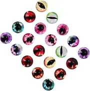OFFIGAM 20Pcs Decorative Glass Eye Cabochons for DIY Jewelry Making Vivid Doll Eye Patches for Crafting Fridge Magnets Phone Shells Random Styles