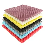 500?&mdash;500?&mdash;50mm Square Insulation Reduce Noise Sponge Foam Cotton - 7 Colors 24 BLACK