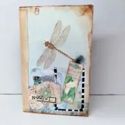 Dragonfly Junk Journal Interactive Folio OOAK Ephemera Pockets Art Journaling