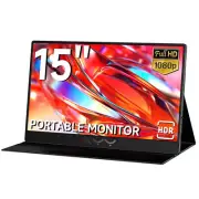Portable Monitor for Laptop 15 Inch, FHD 1080P USB-C HDMI Travel Monitor Externa