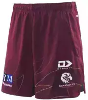 Manly Sea Eagles 2025 NRL Mens Maroon Gym Shorts Sizes S-7XL BNWT