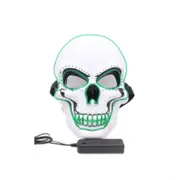 LED Halloween Scary Glow Skeleton Mask Cosplay Party Costume Supplies green