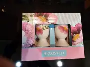 Egg Cup Gift Pack Arcosteel Bouquet Breakfast for 2 Egg Cups & Matching Spoons
