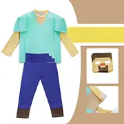Kids Steve Minecraft Costume Book Week Cosplay