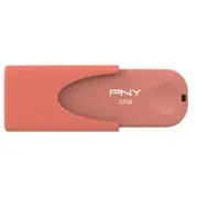 PNY Attache 4 USB Flash Drive - 32GB - Coral USB 2.0 [P-FD32GAT4CC-RB]