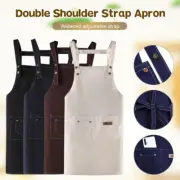 Canvas Kitchen Apron Cooking Apron Kitchen Apron with Pockets Chef Apron