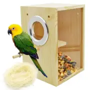 Parakeet Nesting Box Transparent Bird House Bird Nest Box for Cage Parrot Nes...